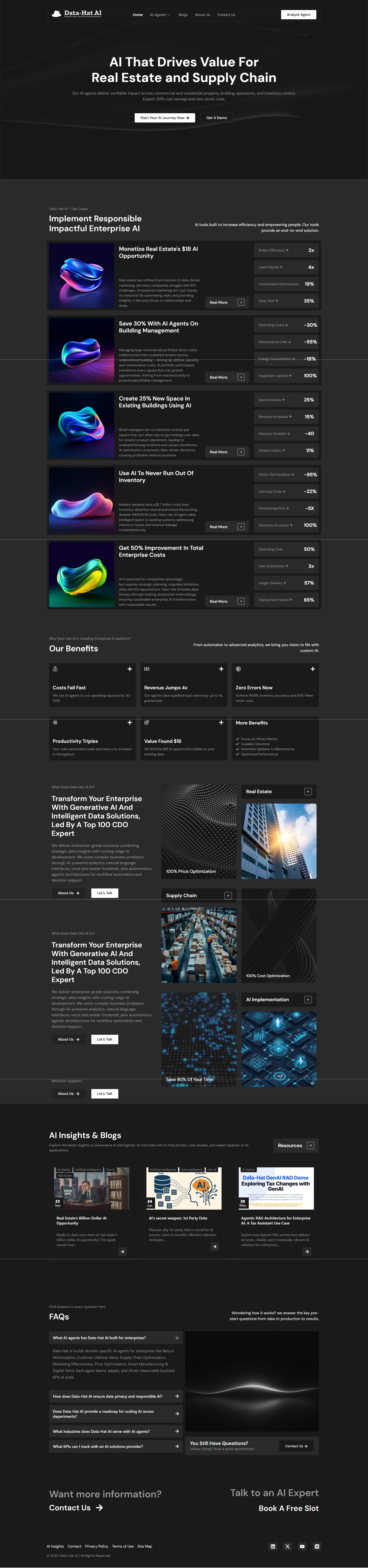 Data-Hat AI web design
